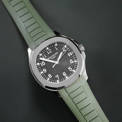 patek philippe aquanaut rubber strap green|Patek Philippe aquanaut retail price.